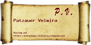 Patzauer Velmira névjegykártya